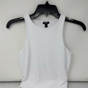 Express Body Contour White Women's Tank Top
